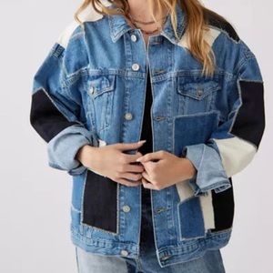 BDG BAGGY OVERSIZED SIZE SMALL Patchwork Denim Jacket